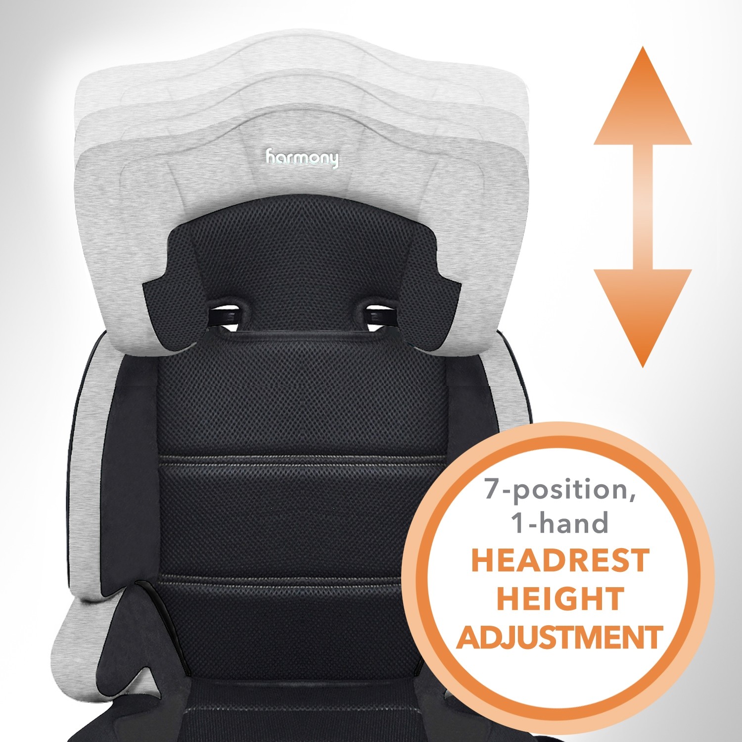 Dreamtime Deluxe Comfort Booster Car Seat - Heather Grey