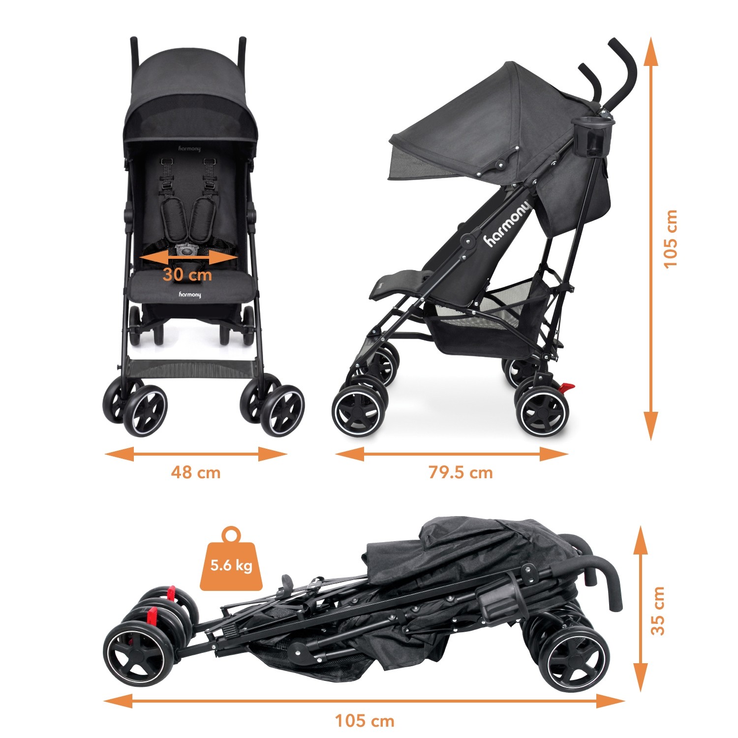 Aspire Deluxe Umbrella Fold Stroller