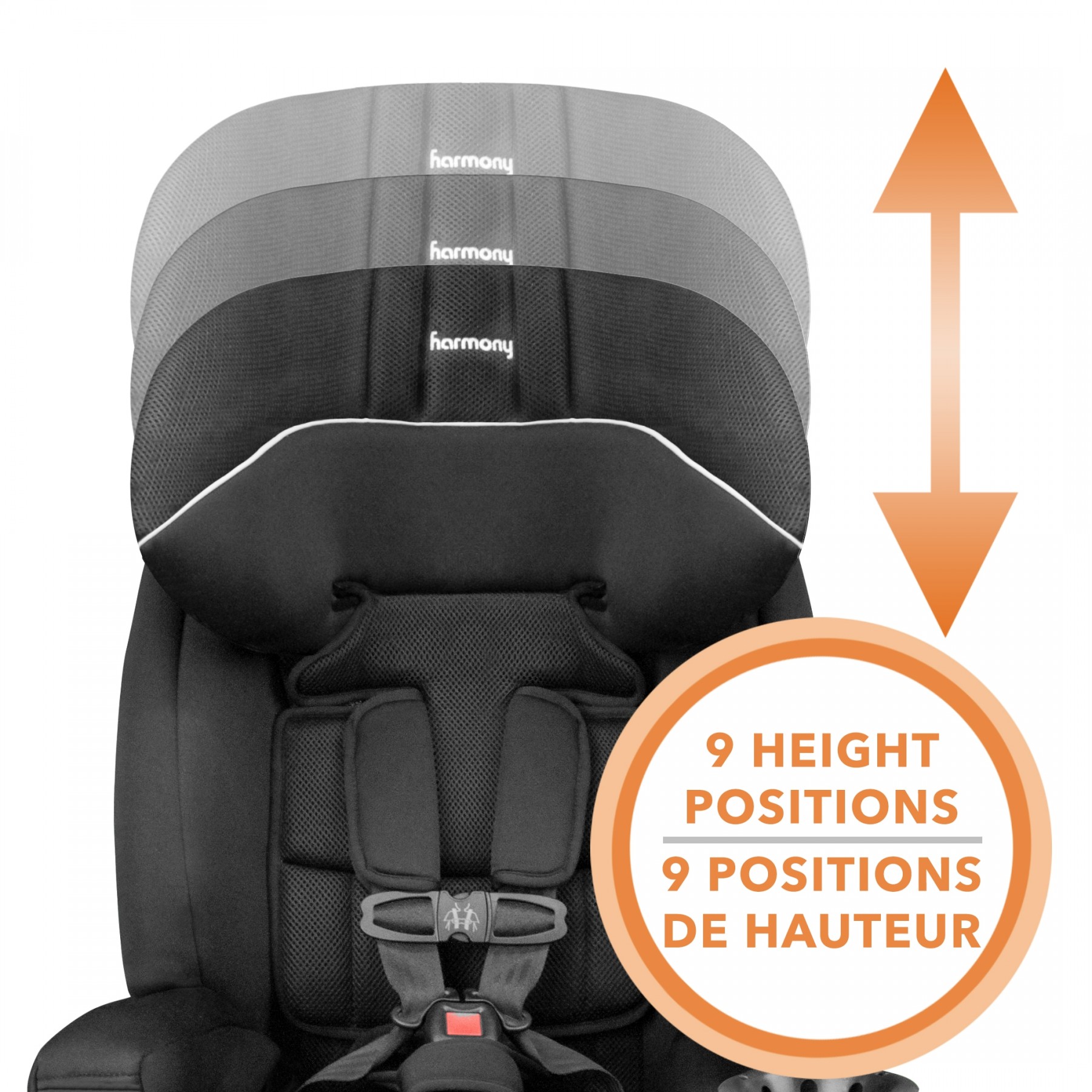 Defender 360° MAX siège d'auto combinaison 3-en-1 - Minuit/Blanc